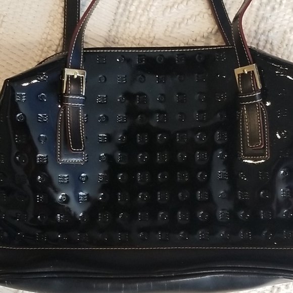 ARCADIA Made in Italy Embossed, Patent Leather Shoulder Bag Purse - Picture 3 of 16